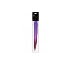 Hair Clip In Extension Purple Black Tail  